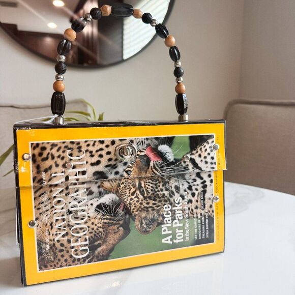 Handmade Purse – National Geographic Cover 1996 Animal Print NWT - Picture 9 of 9